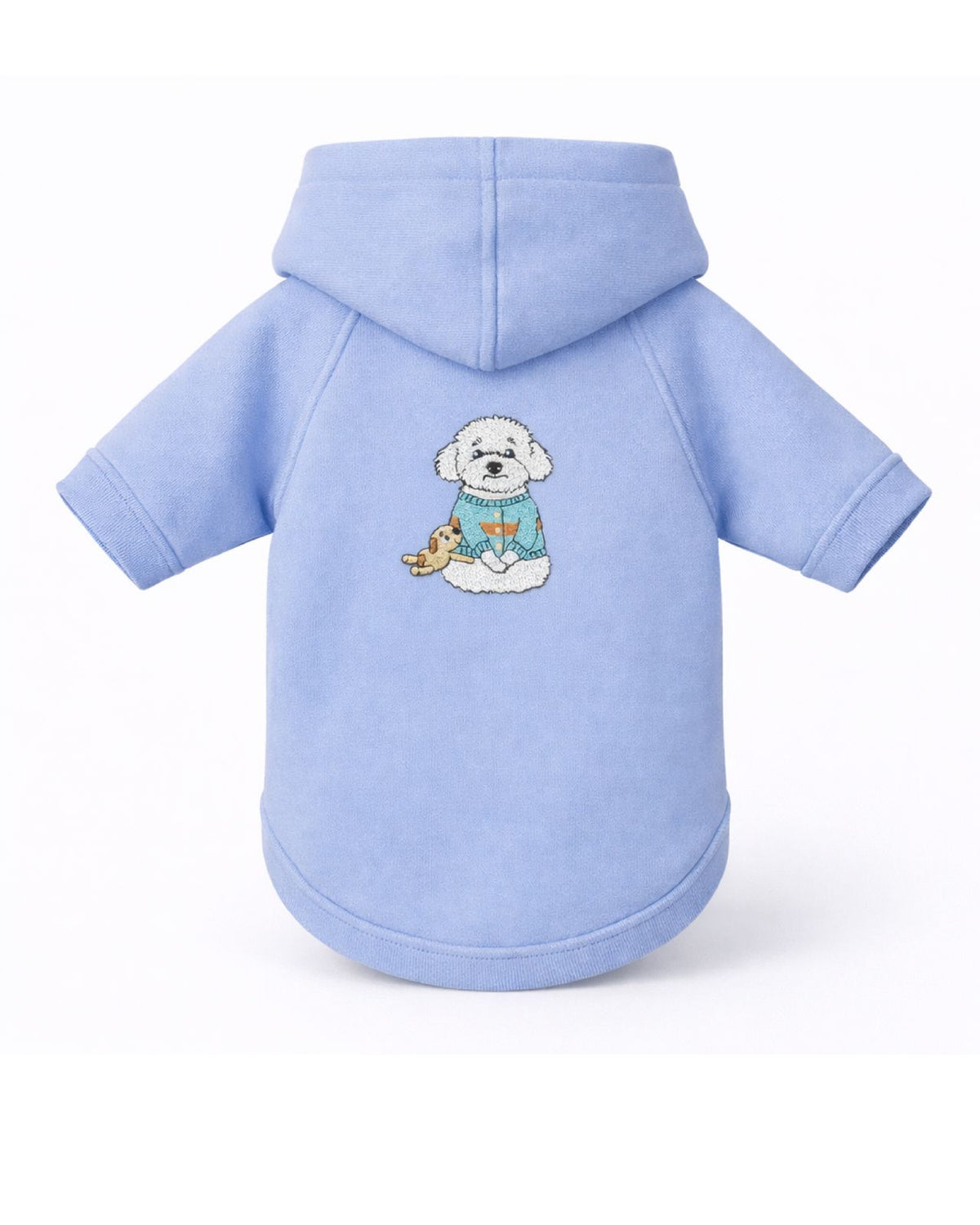 Nakışlı Evcil Hayvan Hoodie - Açık Mavi