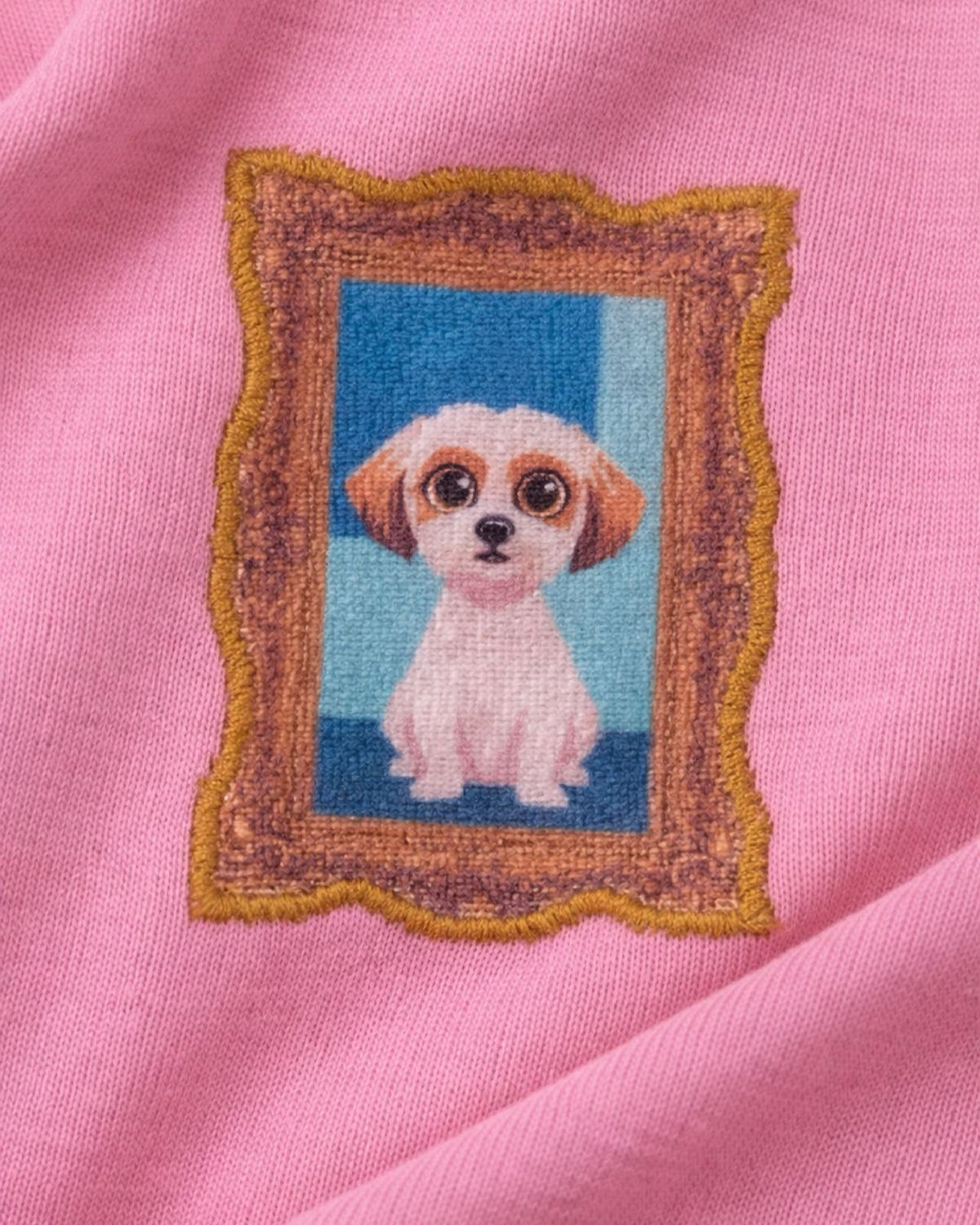 Aplike Evcil Hayvan Hoodie - Pembe