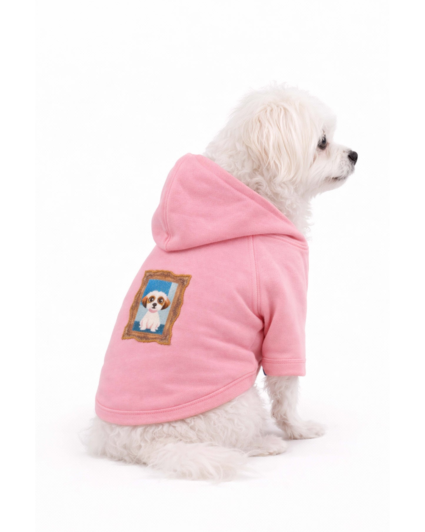 Aplikeli Hoodie Kombin Oversize - Pembe
