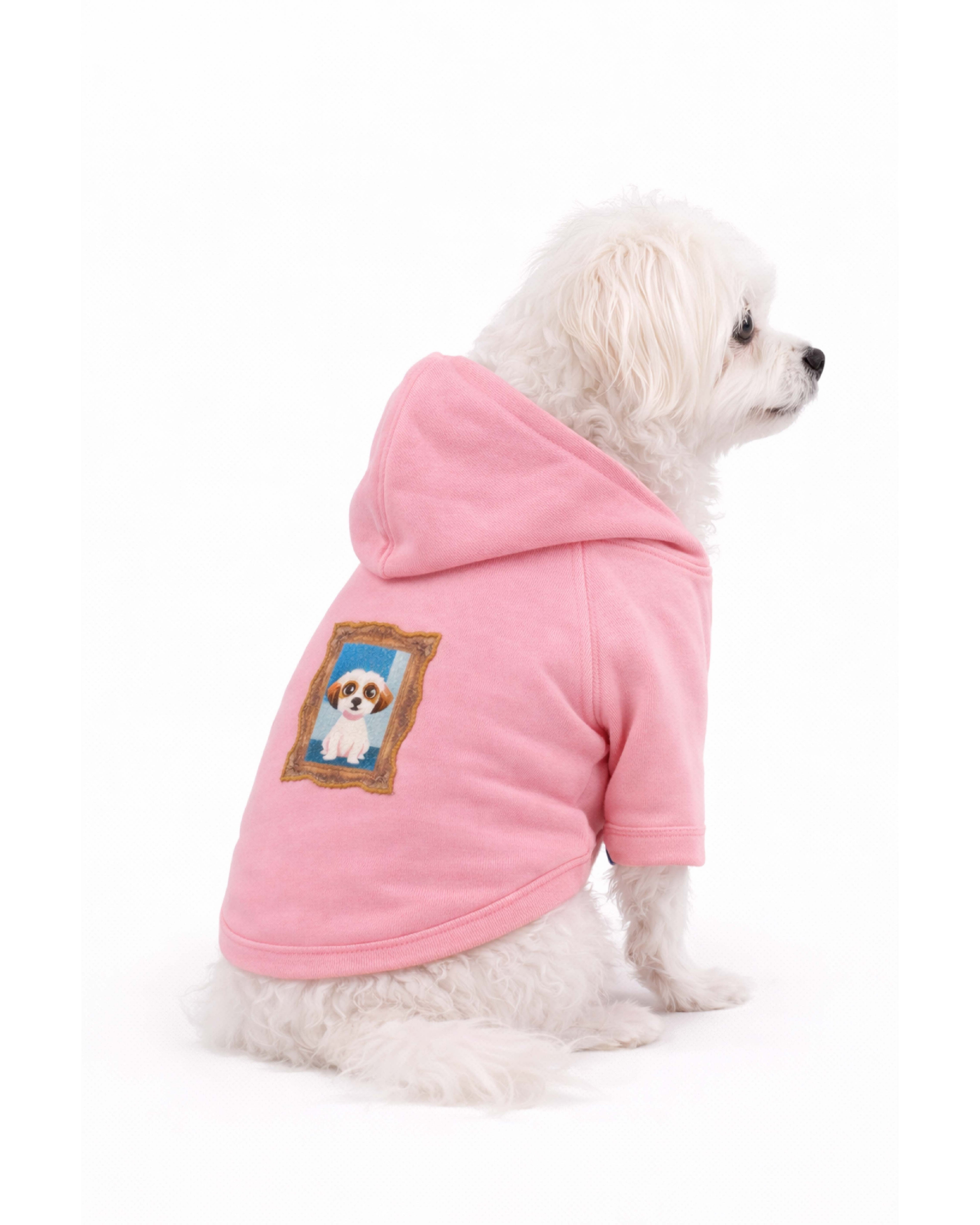 Aplikeli Hoodie Kombin Oversize - Pembe