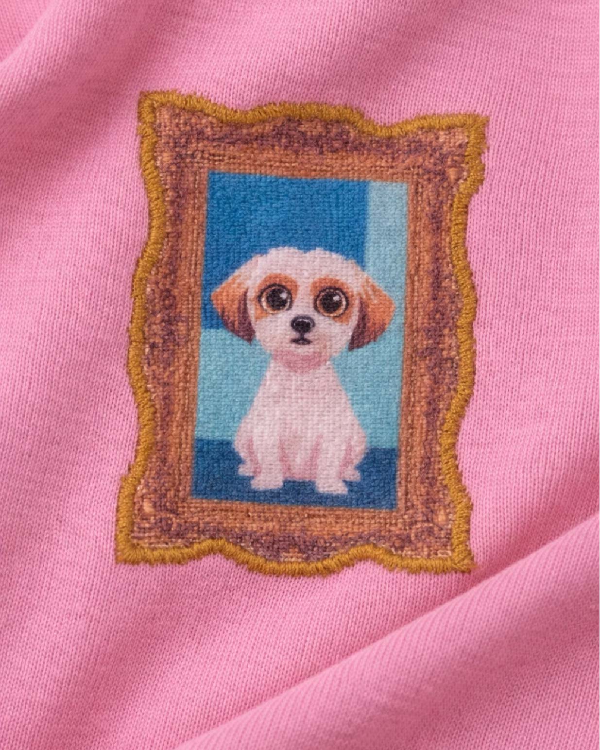 Aplikeli Hoodie Kombin Oversize - Pembe