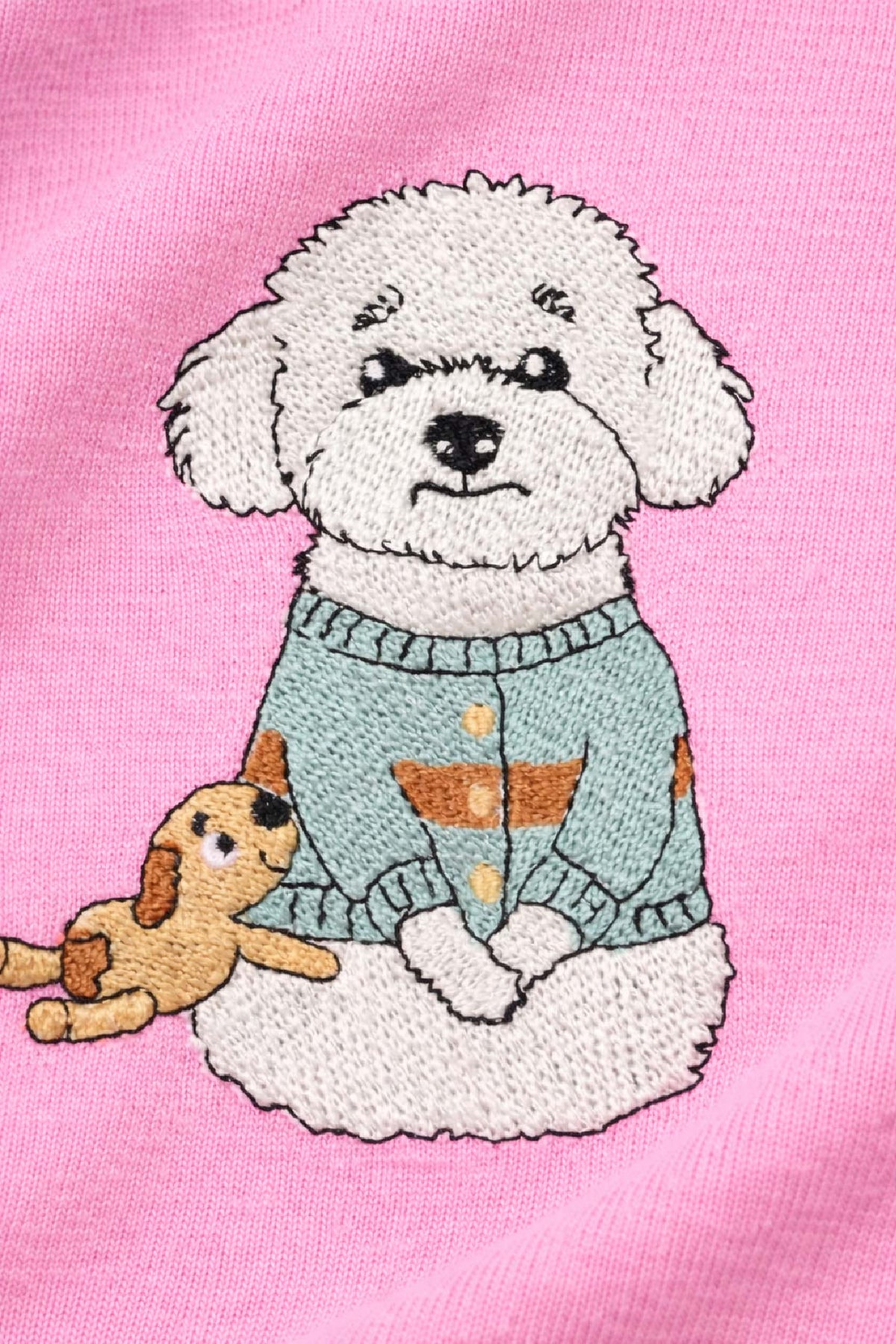 Nakışlı Evcil Hayvan Hoodie - Pembe