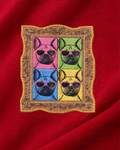 Aplikeli Evcil Hayvan Hoodie - Kırmızı
