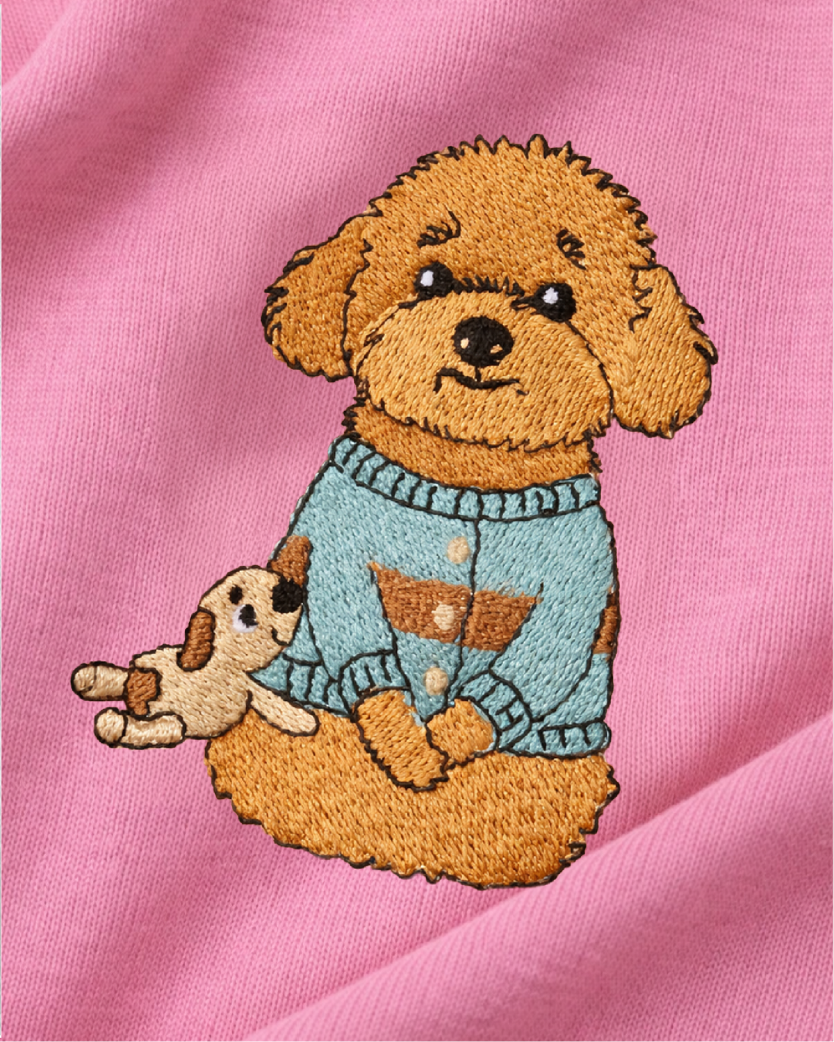 Nakışlı Evcil Hayvan Hoodie - Pembe