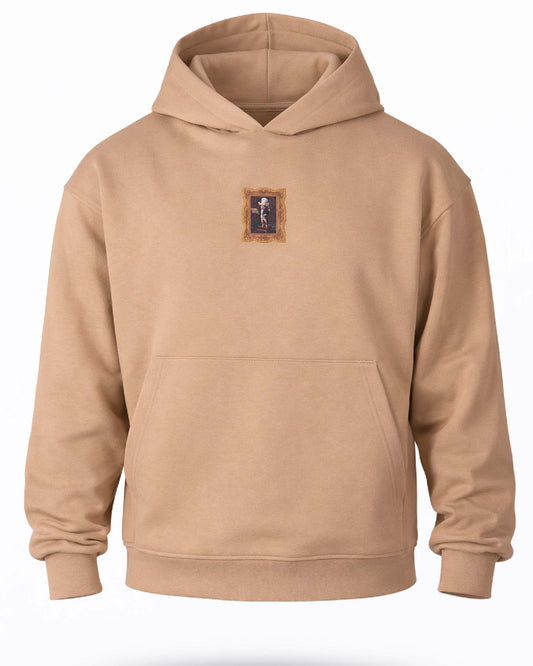 Aplikeli  Kombin Hoodie Bej