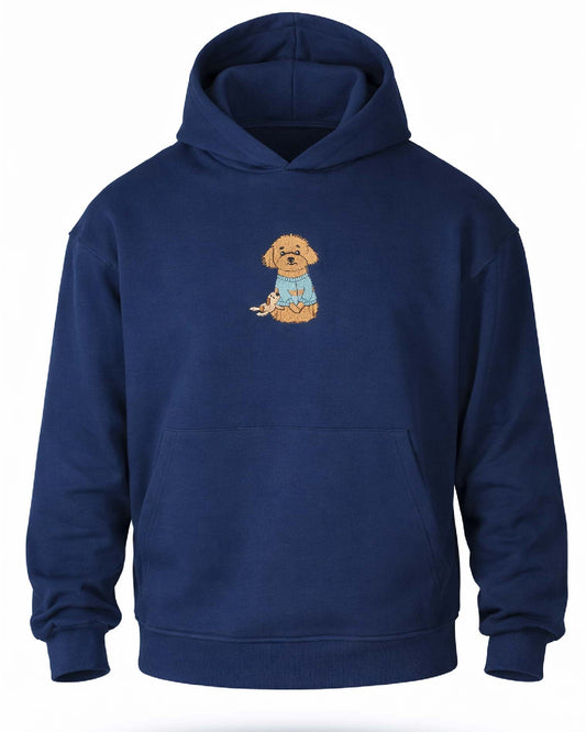 Nakışlı Hoodie - Lacivert