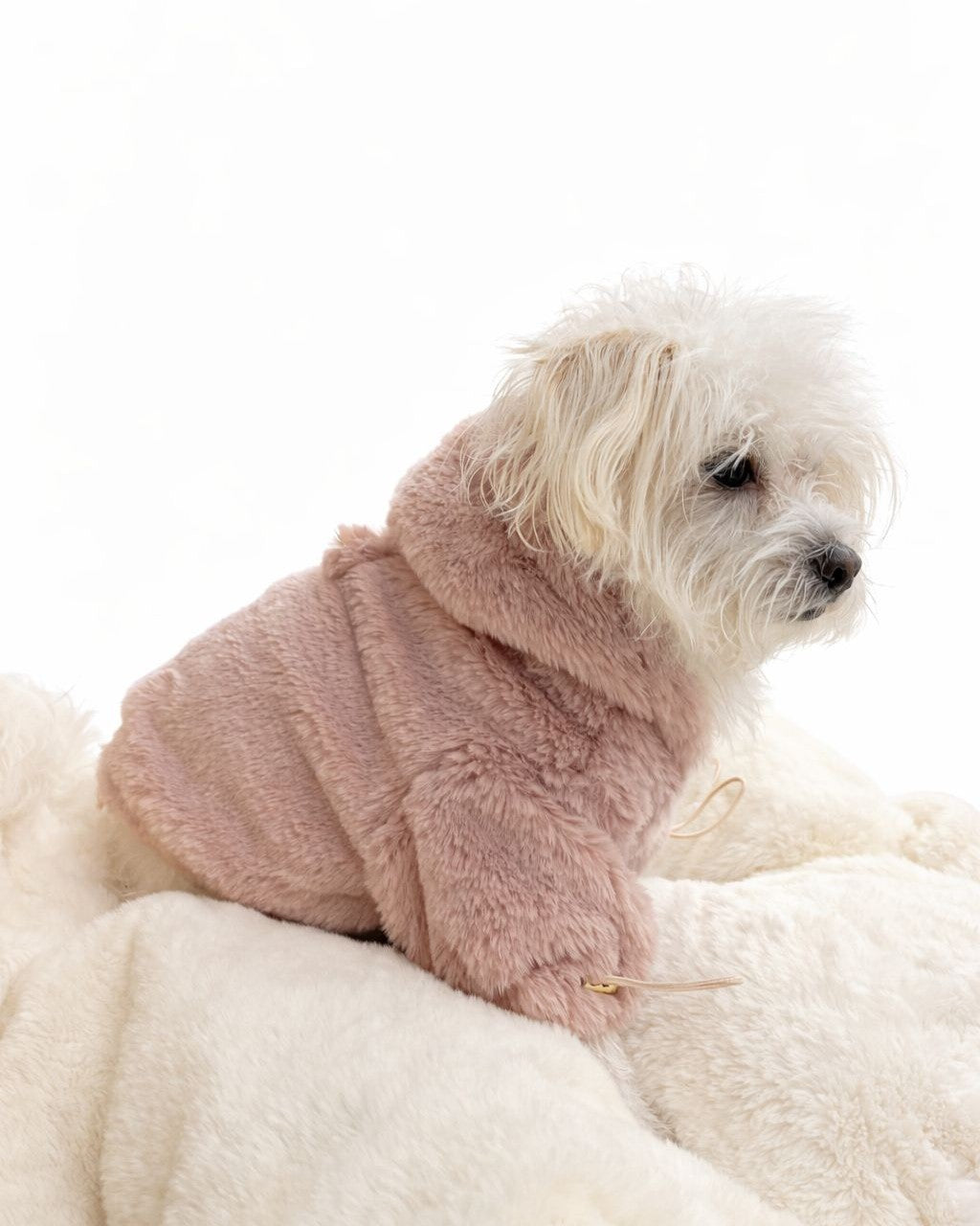 Pembe Peluş Evcil Hayvan Mont