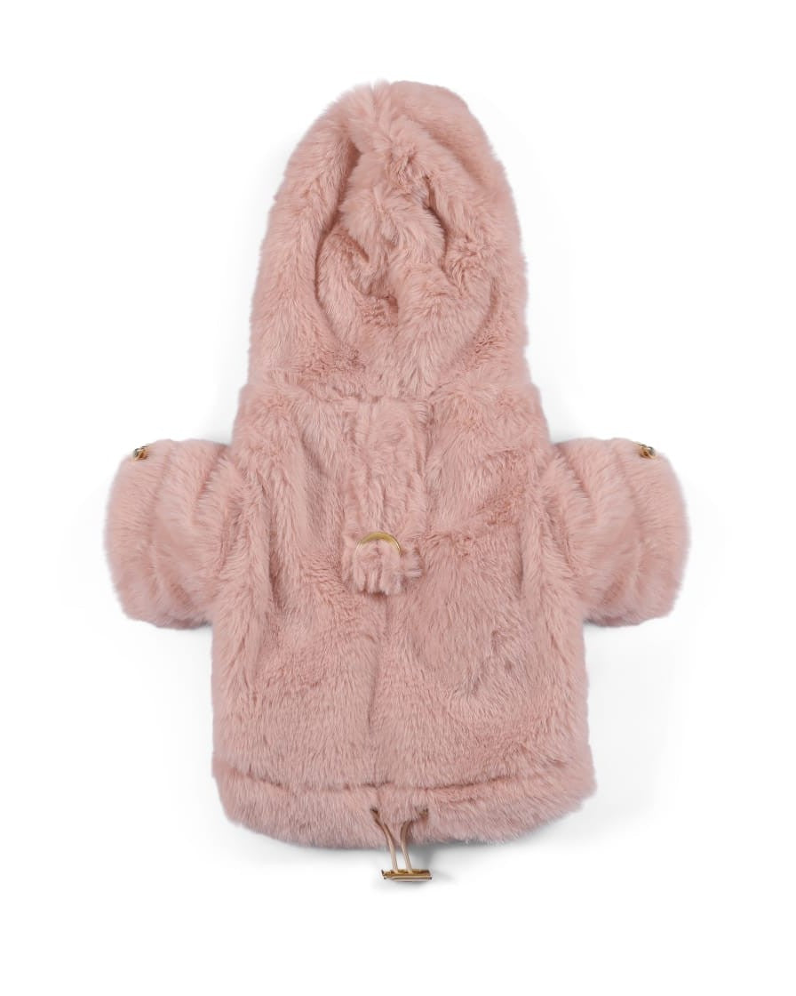 Pembe Peluş Evcil Hayvan Mont